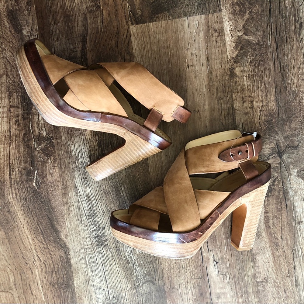 SALE Rag & Bone Sloane Nubuck Platform Sandal Stac - Picture 3 of 8